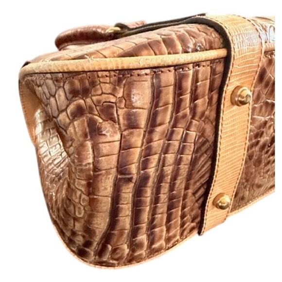 Brahmin Tri-Color Collection Croc Embossed Leather Satchel MSRP $385 - Picture 7 of 13
